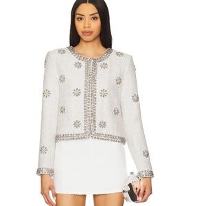 ALICE + OLIVIA 
Kidman Embellished Tweed Jacket